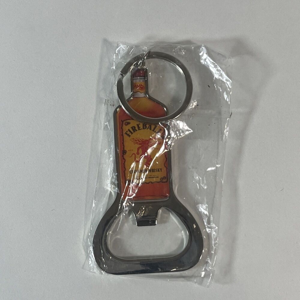 Fireball Cinnamon Whiskey Steel Bottle Opener/keychain